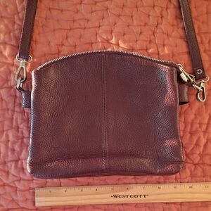 Burgundy Leather Crossbody Bag